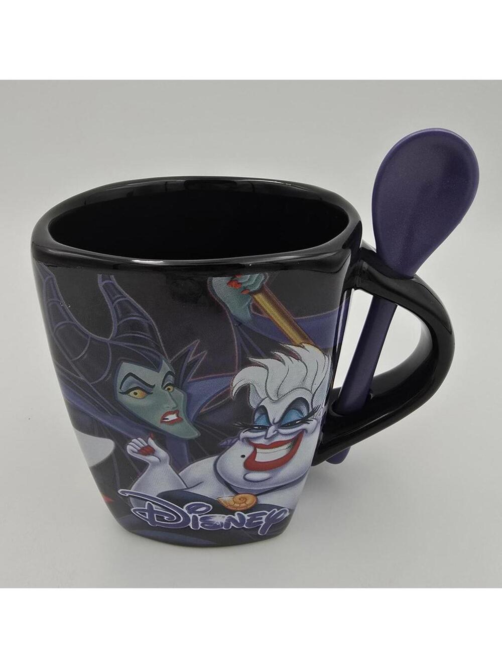Vintage Disney Villains Ceramic Mug with Spoon
